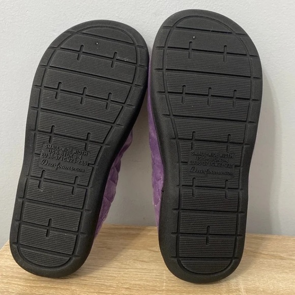 Dearfoams Women's Memory Foam Indoor Outdoor Darcy Velour Clog House Slippers - Picture 4 of 4